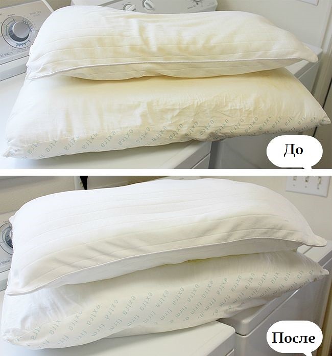 Как и чем стирать подушки